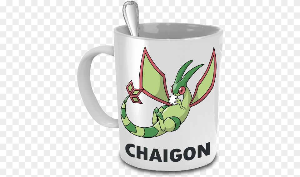 Chaigon The Flygon Pokemon Pun Tea Mug Funny Mugs For Boyfriend, Cup, Beverage, Coffee, Coffee Cup Free Png