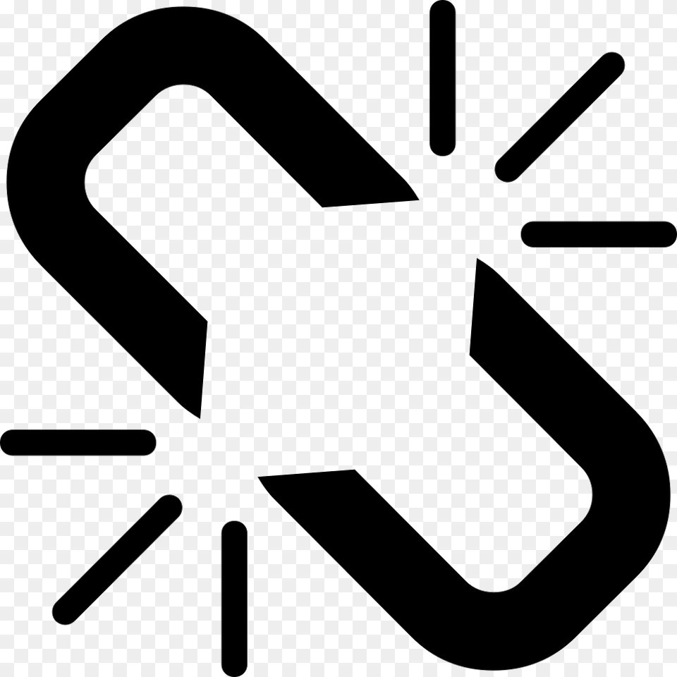 Chain Broken Unlink Icon, Stencil, Symbol, Sign, Device Free Png