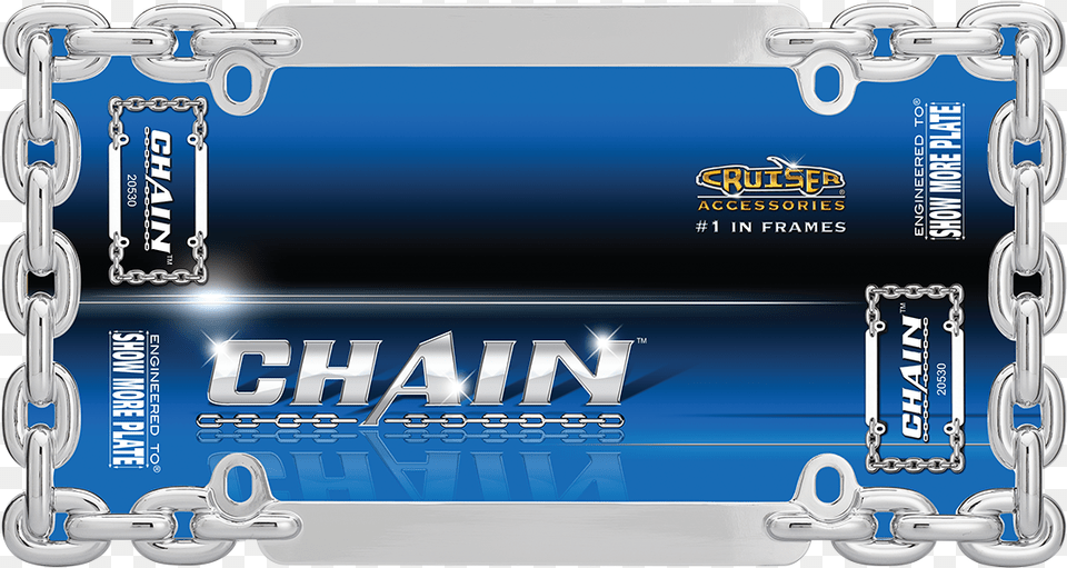 Chain Chrome License Plate Frame, Text, Car, Transportation, Vehicle Png Image