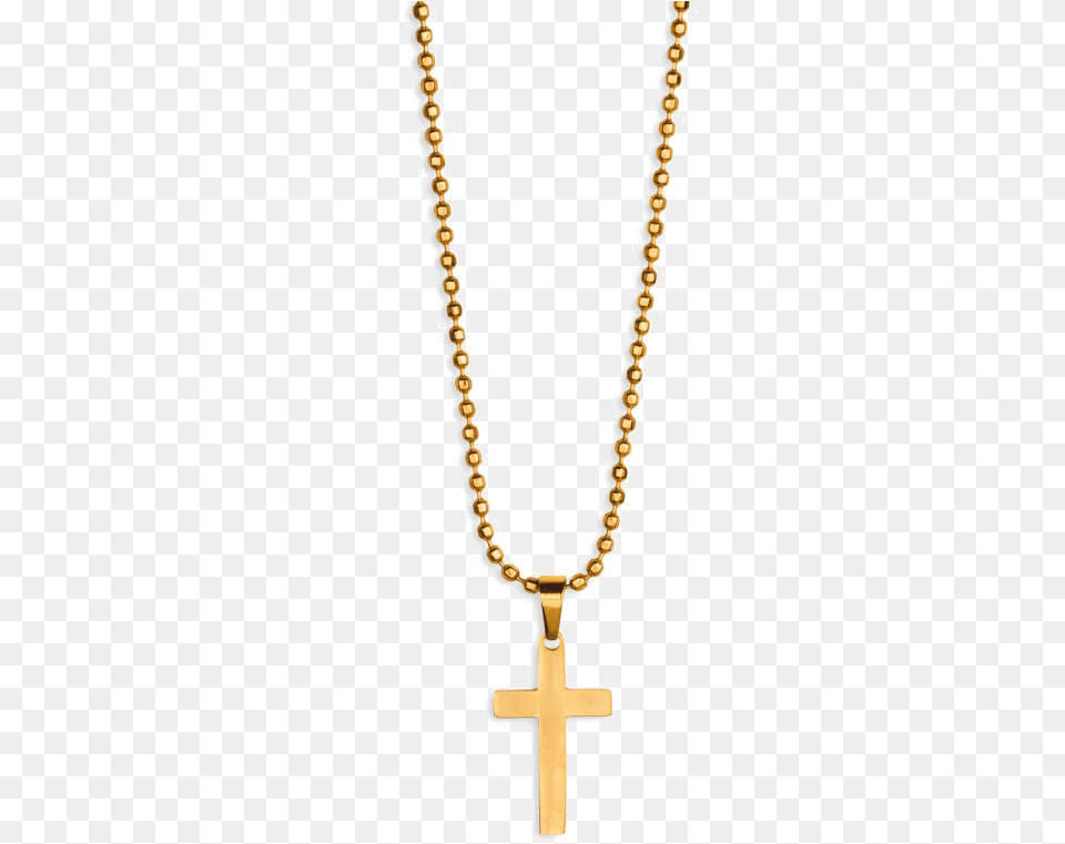 Chain Clipart Ball Chain Gold Cross, Accessories, Jewelry, Necklace, Symbol Free Png Download