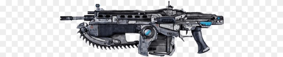 Chain Gun Gears Of War Lancer Template, Firearm, Machine Gun, Rifle, Weapon Free Png
