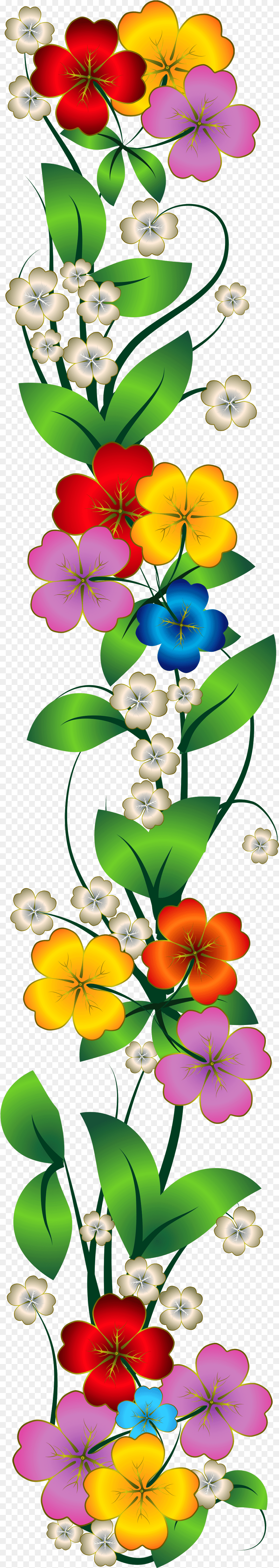 Chain Of Flowers Clipart, Art, Floral Design, Graphics, Pattern Free Png