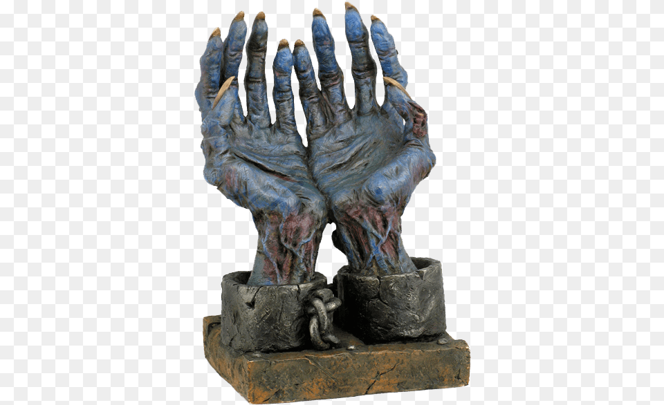Chained Zombie Hands Figurine Chained Zombie Hands, Clothing, Glove, Electronics, Hardware Png Image