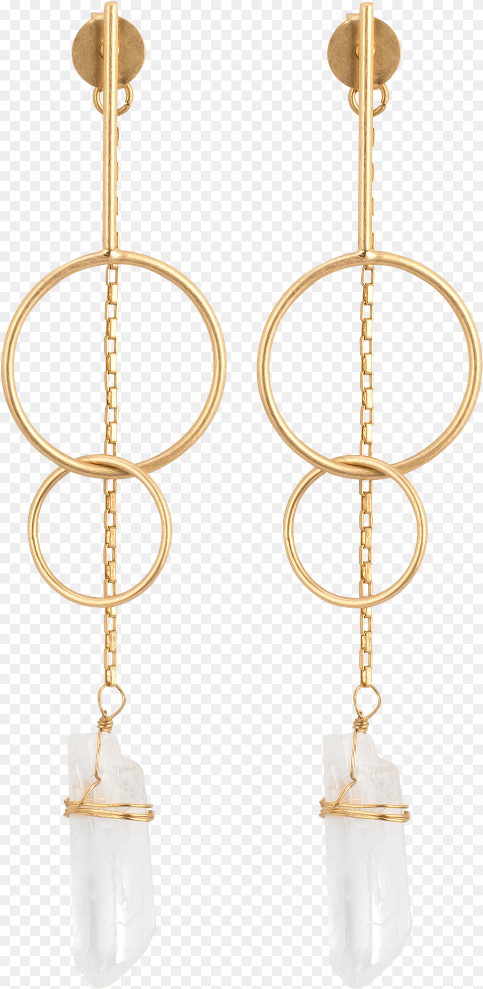 Chains With 2 Gold Hoops Crystal, Accessories, Earring, Jewelry, Chandelier Free Png Download
