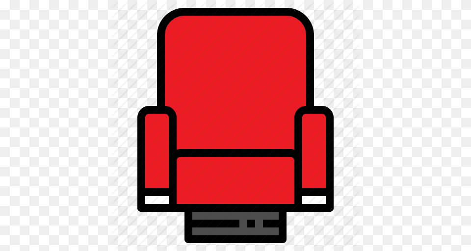 Chair Cinema Movie Seat Theater Icon, Furniture, Armchair Free Png