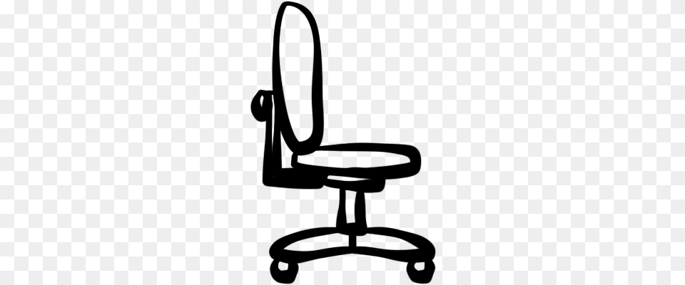 Chair Clip Art Black And White Magic Marker, Gray Free Transparent Png