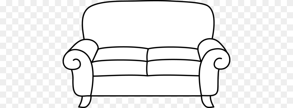 Chair Clipart Outline, Couch, Furniture, Armchair Png Image
