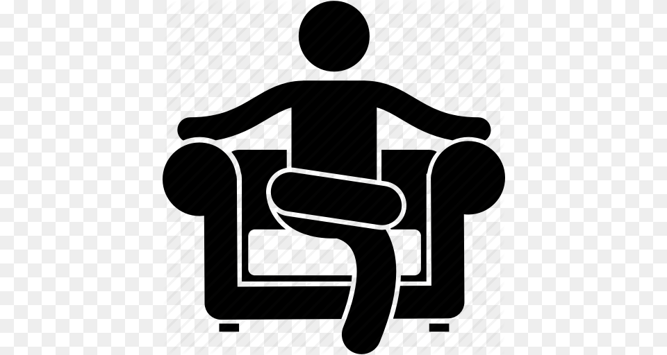 Chair Couch Lounge Man People Sitting Sofa Icon, Furniture, Armchair, Person, Architecture Free Png