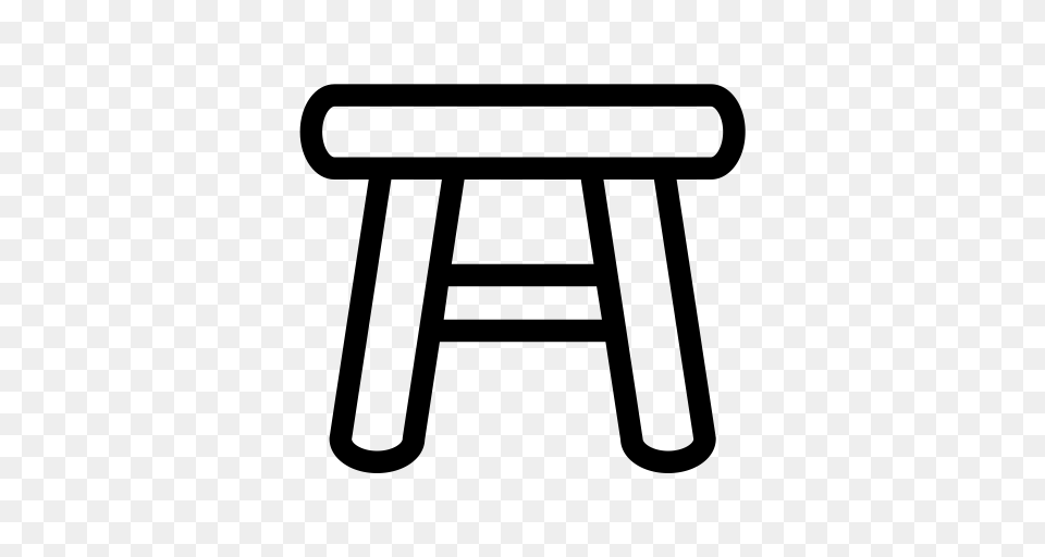 Chair Furniture Stool Icon With And Vector Format For, Gray Png Image
