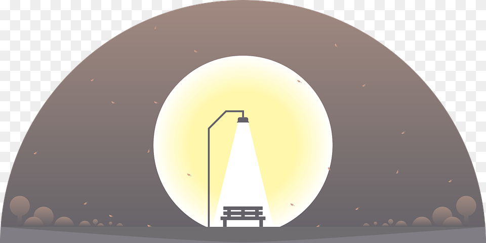 Chair Lamp Alone Moon Arch, Lighting, Architecture, Outdoors, Night Free Png Download