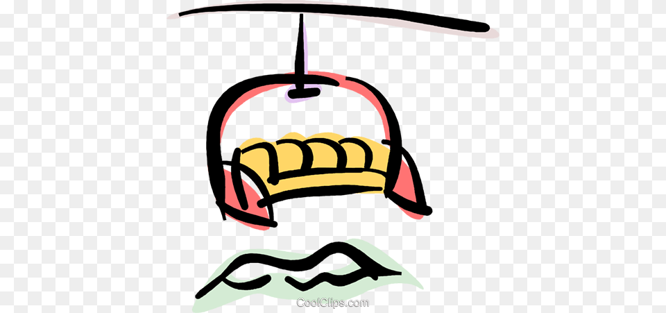 Chair Lift Royalty Vector Clip Art Illustration, Aircraft, Helicopter, Transportation, Vehicle Free Png Download