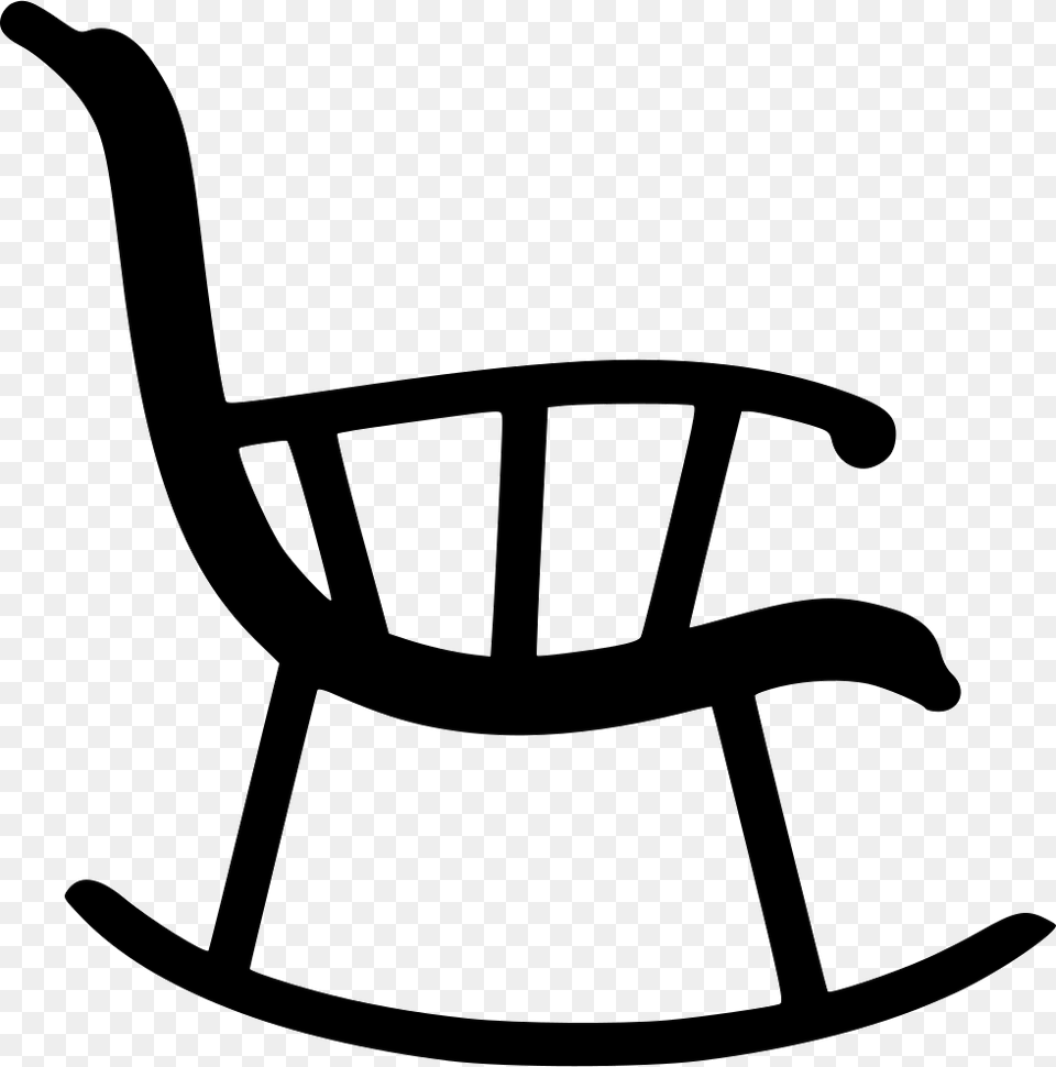 Chair Rocking Chair Outline Vector, Furniture, Rocking Chair, Crib, Infant Bed Free Png Download