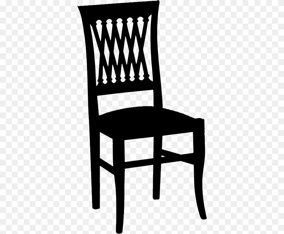 Chair Silhouette Wooden Chair Silhouette, Gray Free Png