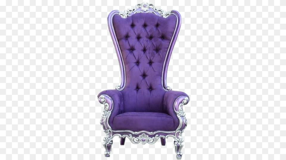 Chair Throne Queen Purple Sticker By Amethystcd Purple Royal Throne Chair, Furniture, Armchair Png