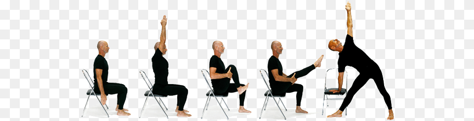 Chair Yoga Dystonia Exercises, Adult, Woman, Person, Man Png
