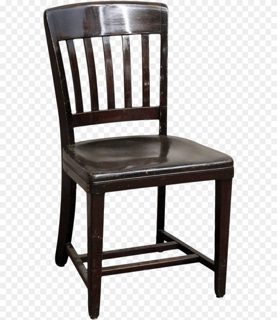 Chairish Logo Dark Wooden Chair, Furniture Png Image