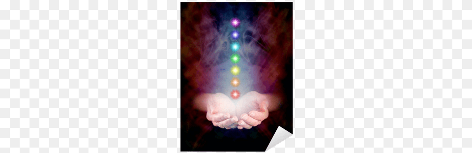 Chakra Energy Healing And Cupped Hands Sticker Pixers Healing Hands Journal By Cool Image Paperback, Body Part, Finger, Hand, Lighting Free Png