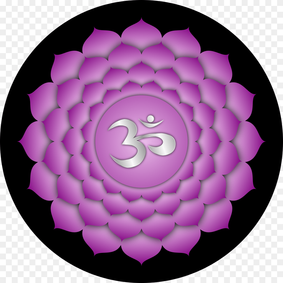 Chakra Healing Crystals Crown Chakra Sahasrara Luxury Charm, Dahlia, Flower, Plant, Purple Png Image