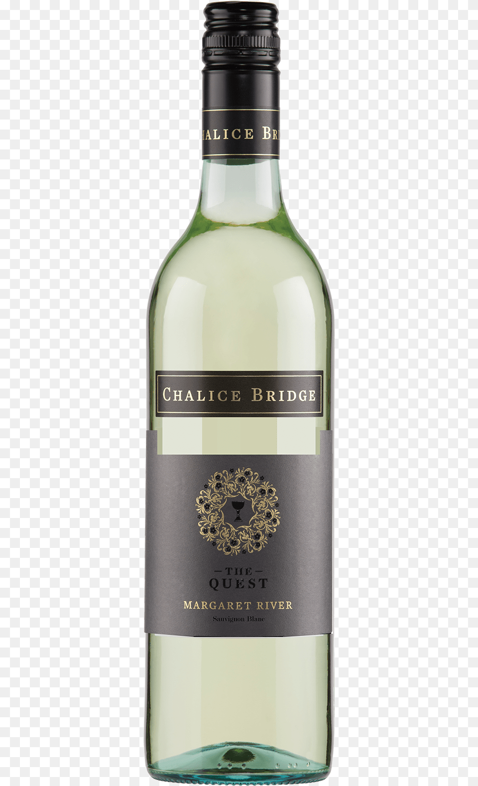 Chalice Bridge Sauvignon Blanc From The Quest Range Glass Bottle, Alcohol, Beverage, Liquor, Wine Png Image