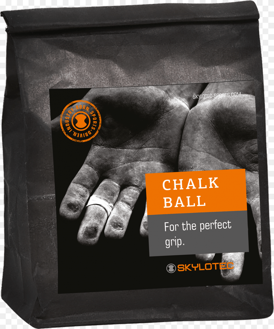 Chalk Ball Refill View Image Skylotec Chalk Container Skylotec Chalk Container, Person, Poster, Hand, Finger Free Transparent Png