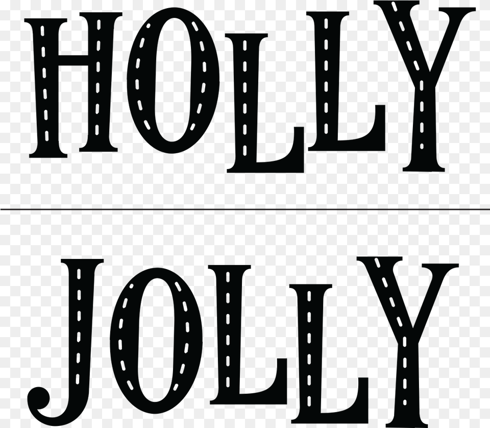 Chalk Couture Holly Jolly, Text Free Png