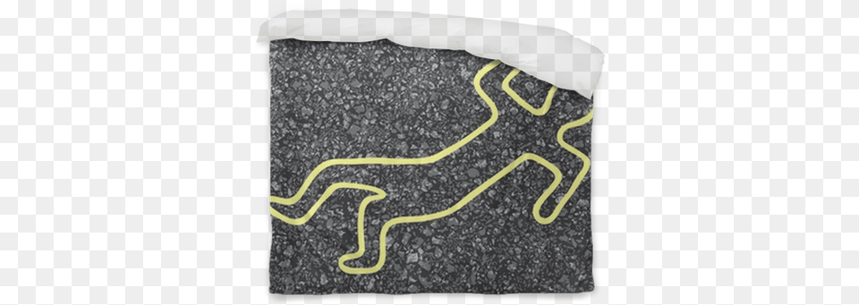 Chalk Dead Body Outline, Road, Tarmac, Rock, Diaper Free Png Download