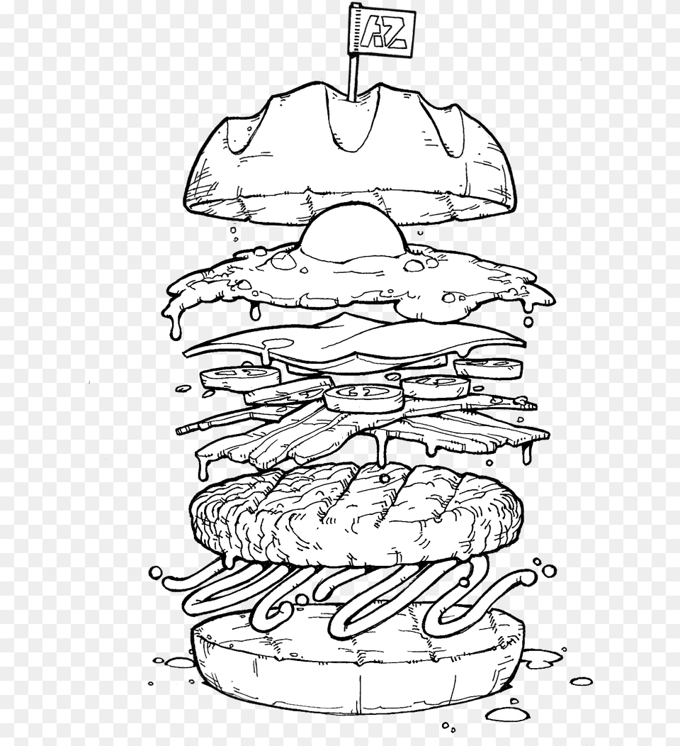 Chalk Drawings Burger Drawing, Book, Comics, Publication, Text Free Png Download