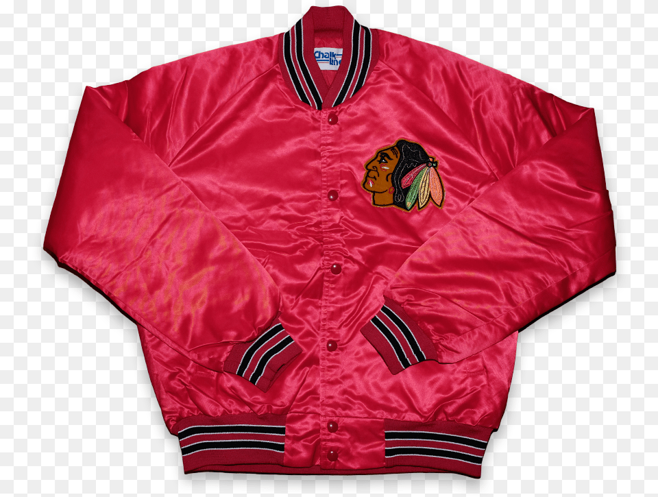 Chalk Line Chicago Black Hawks Jacket Sweater, Clothing, Coat, Shirt Png Image