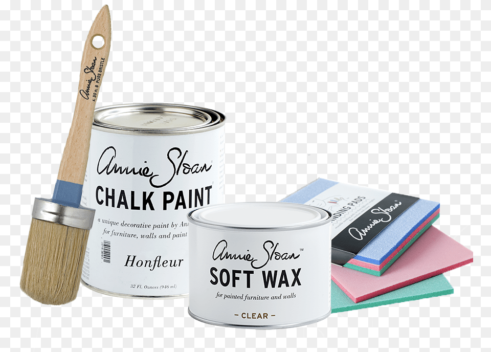 Chalk Paint By Annie Sloan Starter Kit The Basics Paint Brush, Device, Tool, Can, Tin Free Png