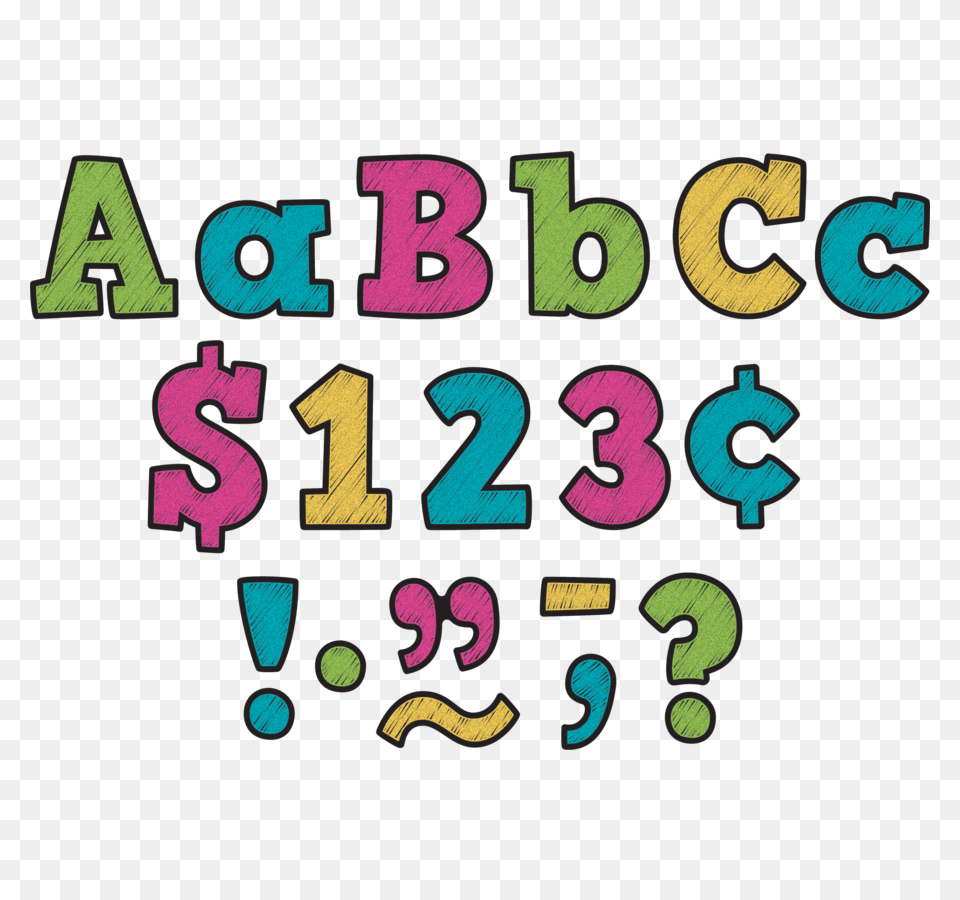 Chalkboard Brights Bold Block Letters, Text, Number, Symbol Free Transparent Png