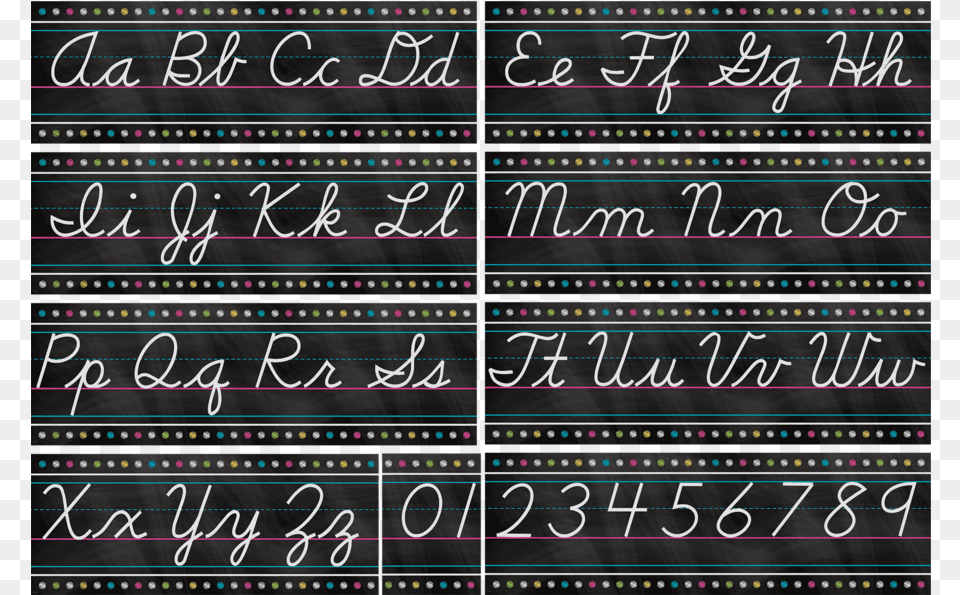 Chalkboard Brights Cursive Writing Bulletin Cursive Writing Bulletin Board, Text, Blackboard, Handwriting Png Image