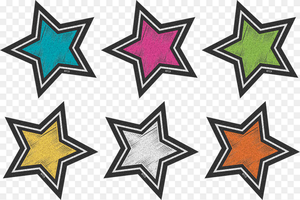 Chalkboard Brights Stars Mini Accents Chalkboard Stars, Star Symbol, Symbol Png Image