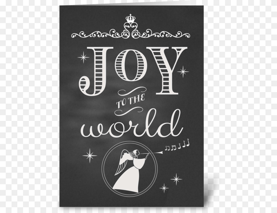 Chalkboard Christmas Joy To The World Greeting Card Christmas Joy To The World Chalkboard Card, Blackboard, Book, Publication, Text Png Image