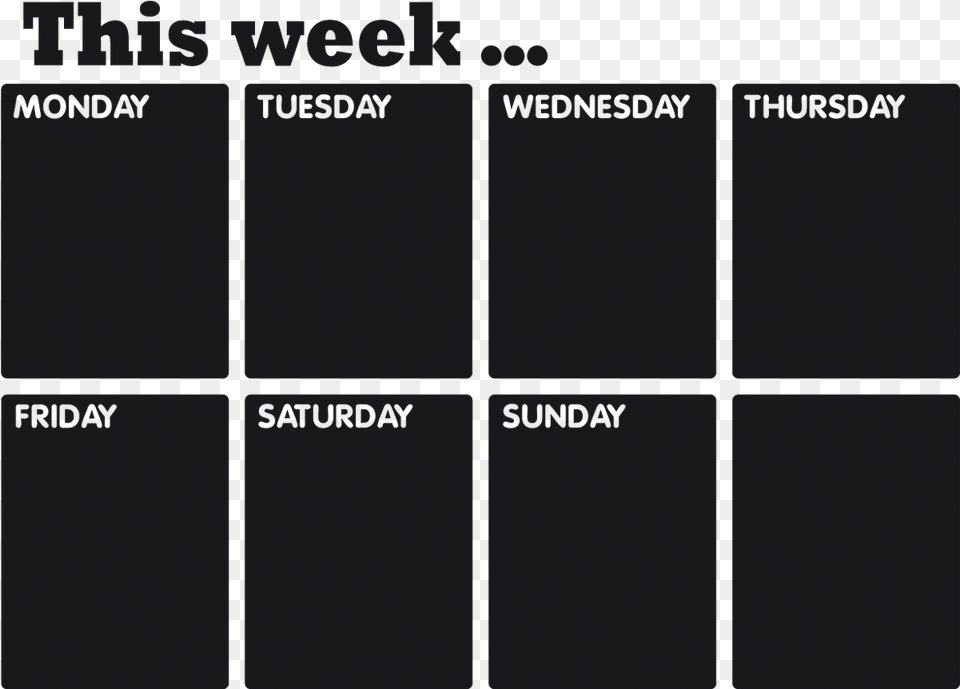 Chalkboard English Weekly Organizer Parallel, Text Free Png