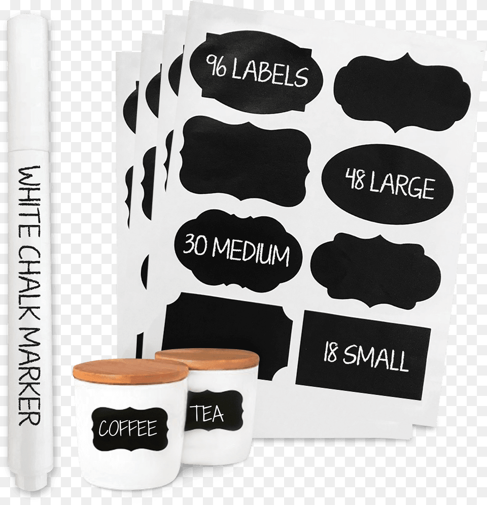 Chalkboard Labels Amp White Chalk Marker Labels For Jars, Beverage, Coffee, Coffee Cup Png Image