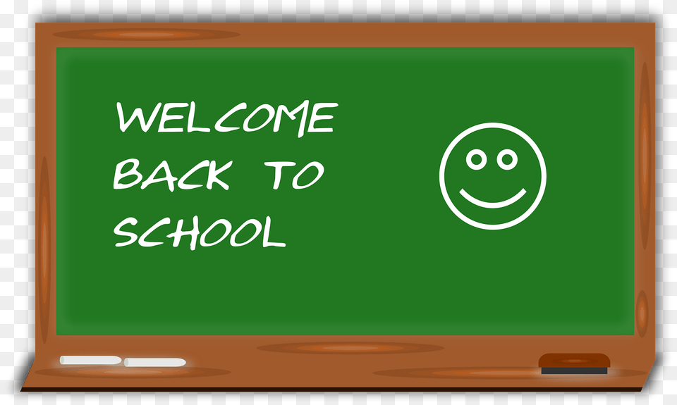 Chalkboard With Welcome Back Message Clipart, Blackboard, Computer Hardware, Electronics, Hardware Free Png Download