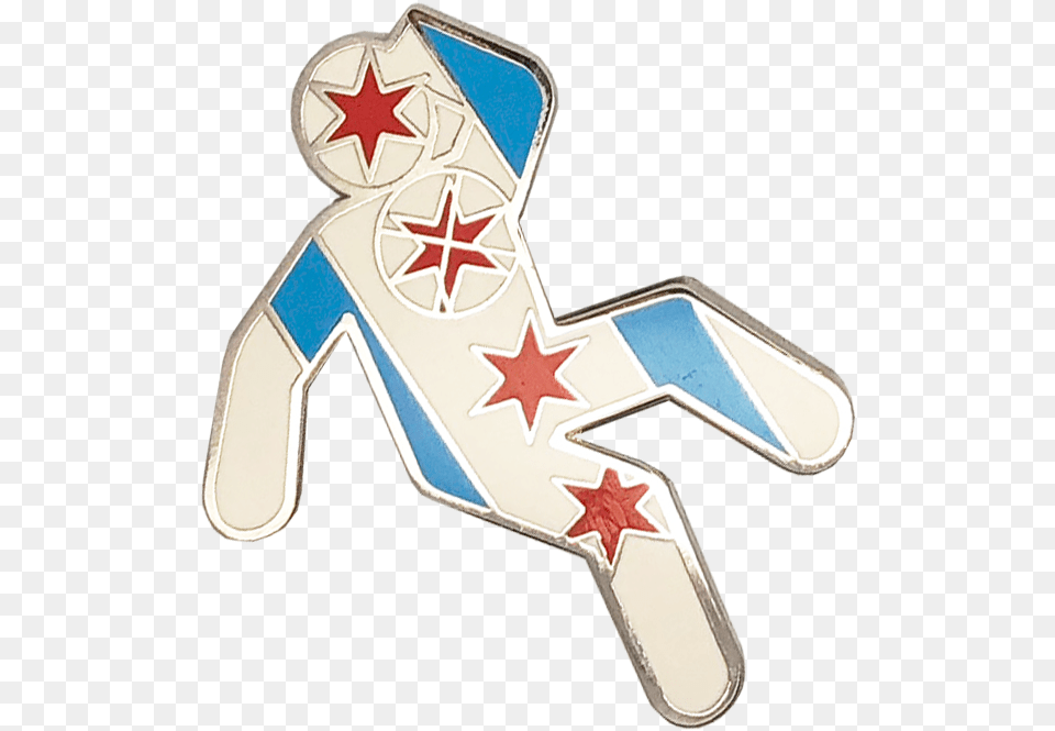 Chalkie Chicago Flag Lapel Pin Star Polygons In Art And Culture, Clothing, Glove, Logo, Symbol Png