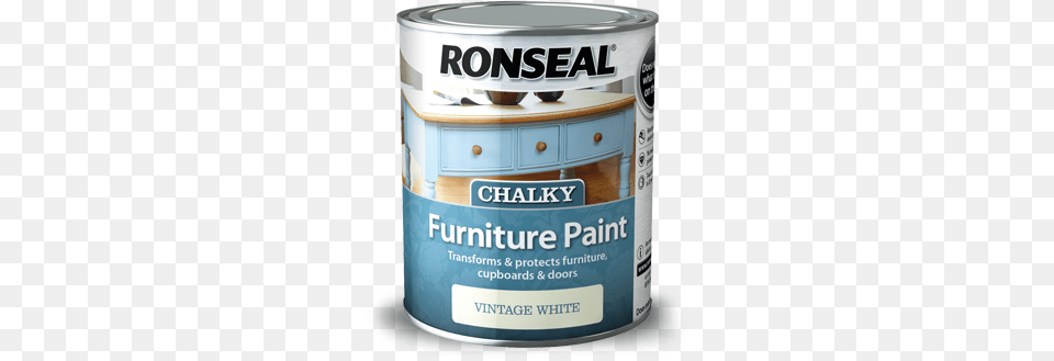 Chalky Furniture Paint 750ml Ronseal Chalky Furniture Paint, Paint Container, Can, Tin, Aluminium Png