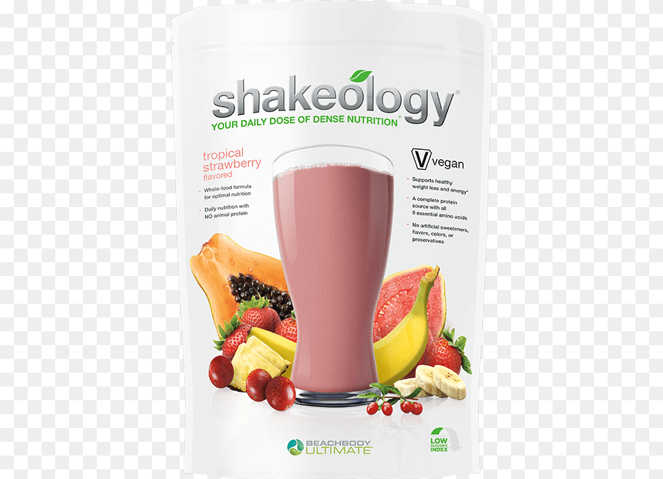 Challenge Pack Tropical Strawberry Shakeology, Beverage, Juice, Cup, Smoothie Png Image