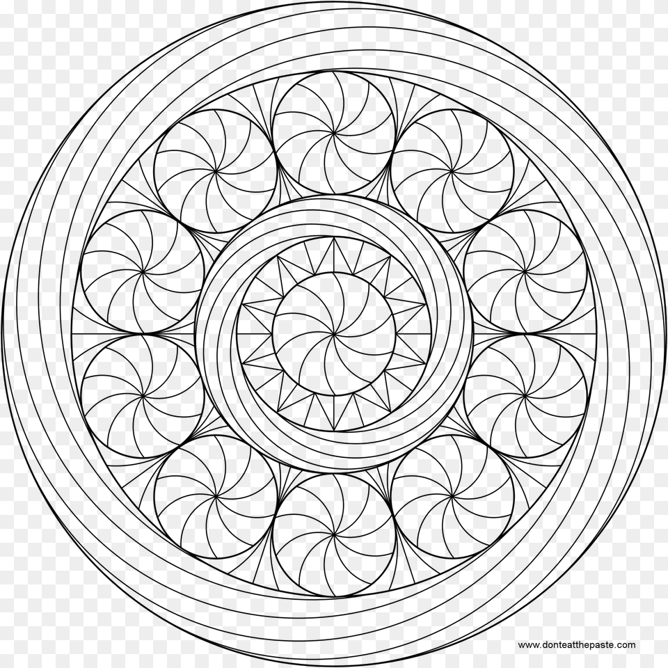 Challenge Peppermint Coloring Pages It S Here Outstanding Traditional Mandala Colouring Pages, Gray Free Transparent Png