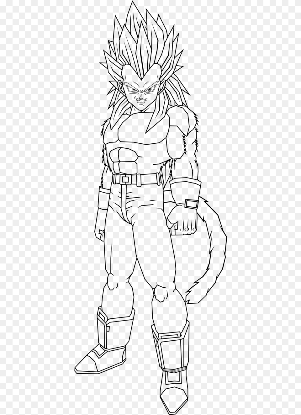 Challenge Vegeta Coloring Pages Learnfree Me, Gray Free Png Download