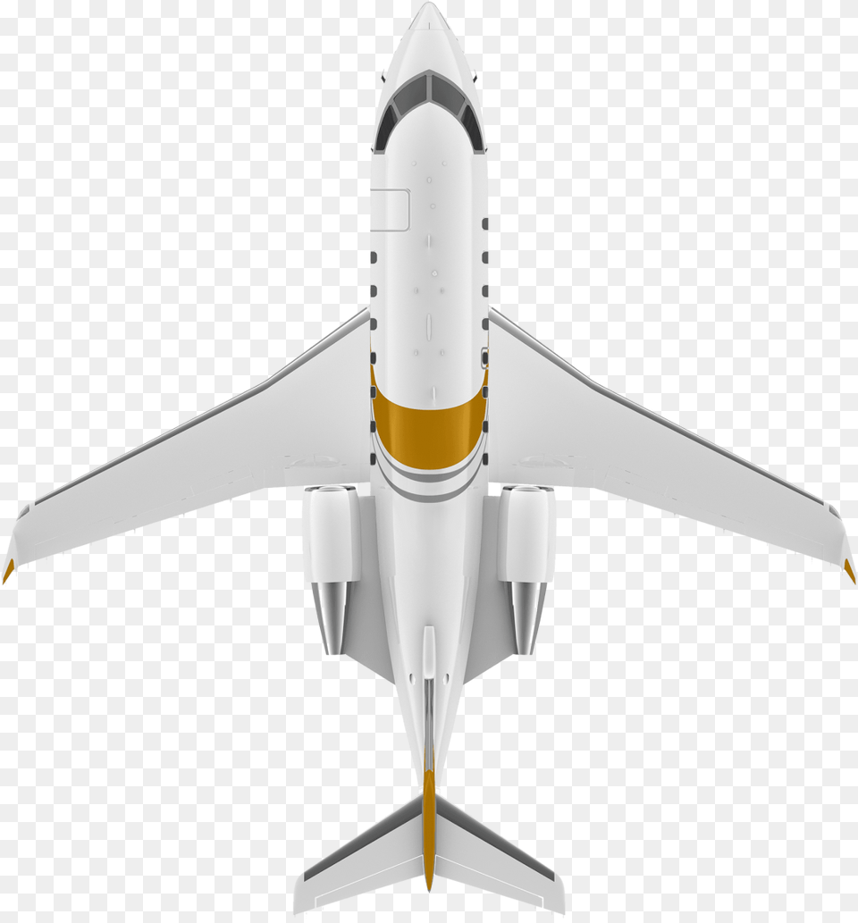 Challenger 650 Top View Private Jet Top View, Rocket, Weapon, Aircraft, Transportation Free Transparent Png