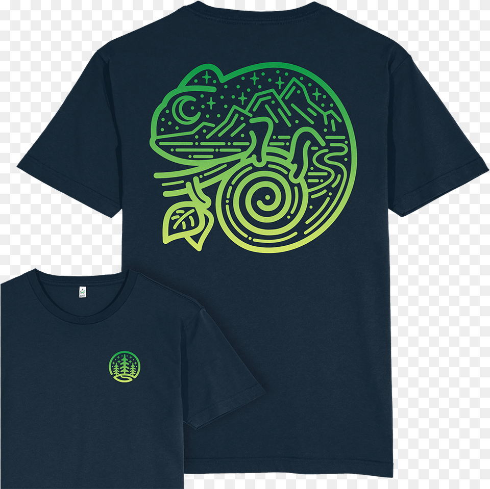 Chameleon T Shirt Back Print Northern Lights Shirt, Clothing, T-shirt Png