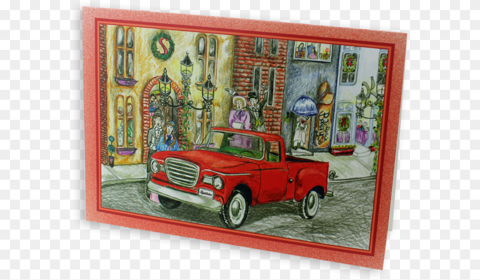 Champ Truck Christmas Cards Antique Car, Art, Vehicle, Transportation, Pickup Truck Free Transparent Png