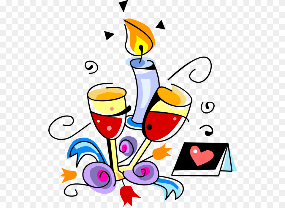 Champagne At Reception Vector Image Illustration Of Clipart On Happy Anniversary, Light, Art, Torch Free Transparent Png