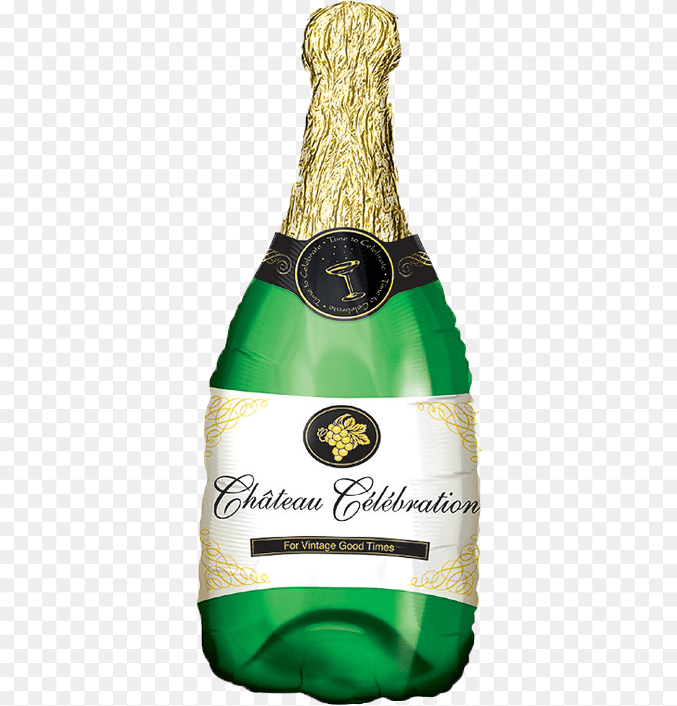 Champagne Bottle Champagne Bottle Foil Balloon, Alcohol, Beer, Beverage, Liquor Free Transparent Png