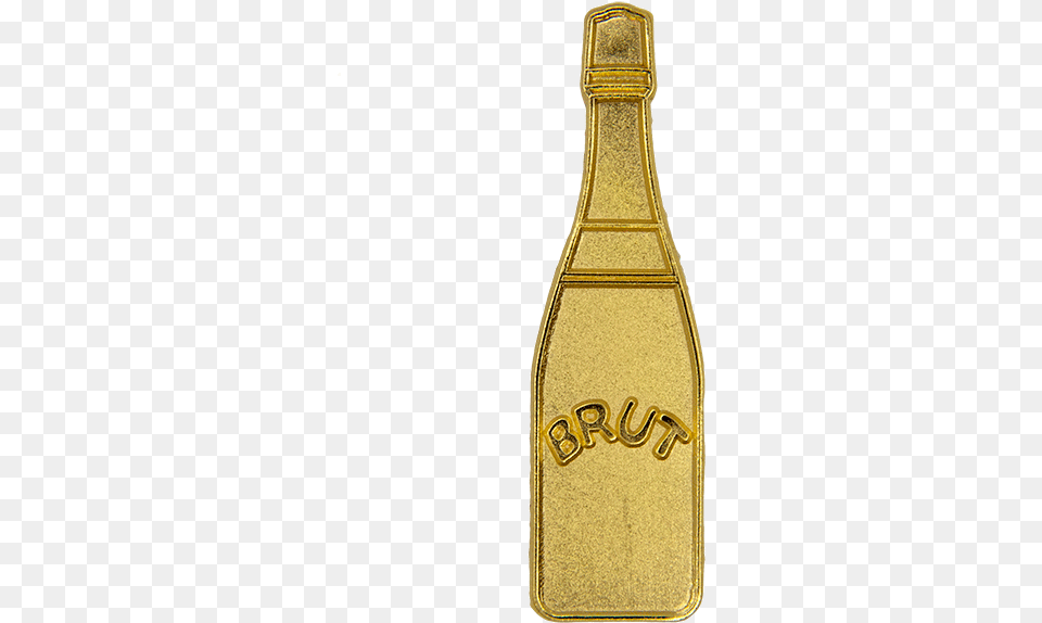 Champagne Bottle Gold Matt Glass Bottle, Alcohol, Beer, Beverage, Beer Bottle Free Transparent Png