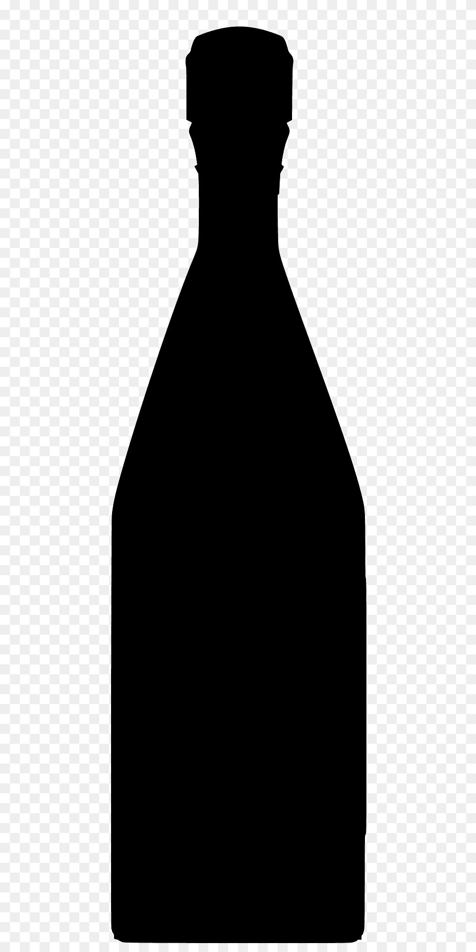Champagne Bottle Silhouette, Person Png