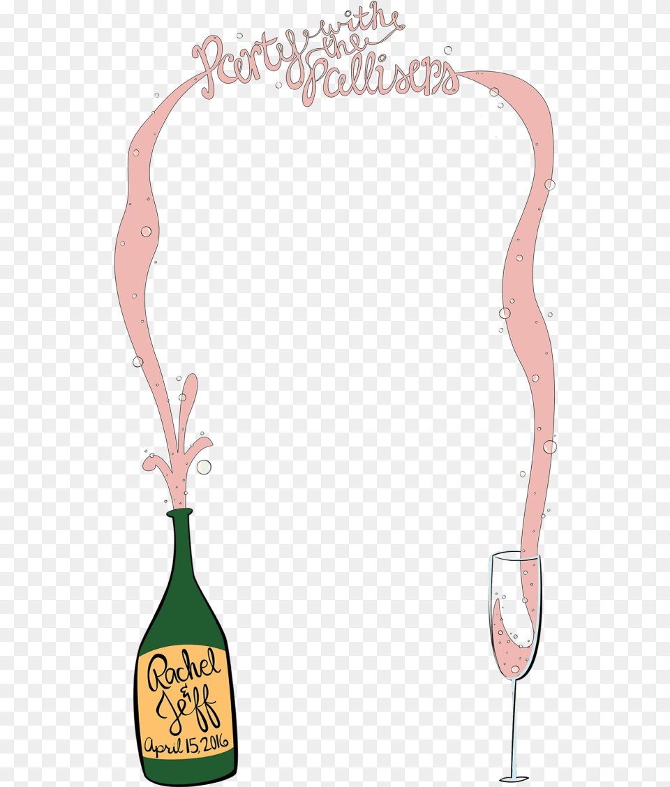 Champagne Bottle Snapchat Filter, Glass, Alcohol, Beverage, Liquor Free Transparent Png