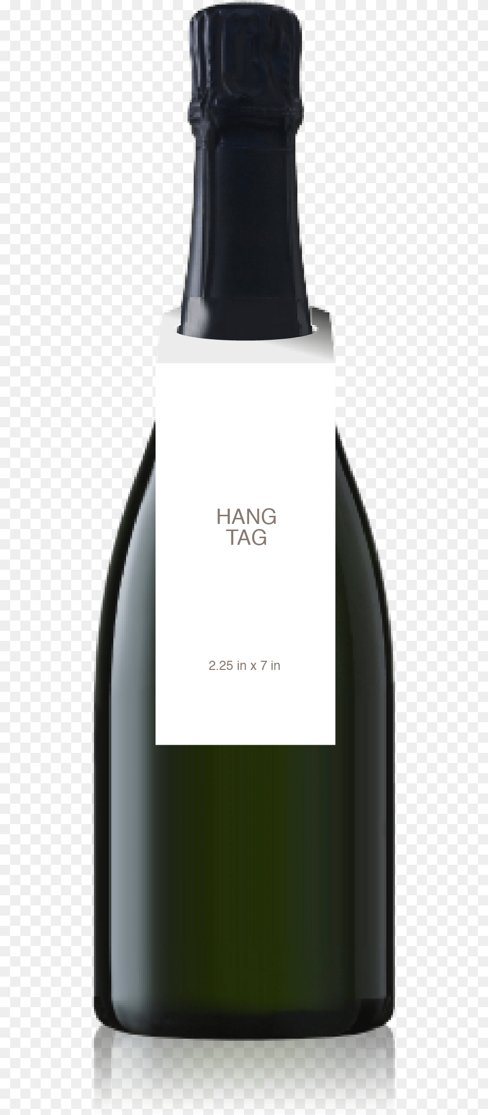 Champagne Bottle With A Blank Hangtag From Crushtag Champagne Bottle Neck Tags, Alcohol, Beverage, Liquor, Wine Png